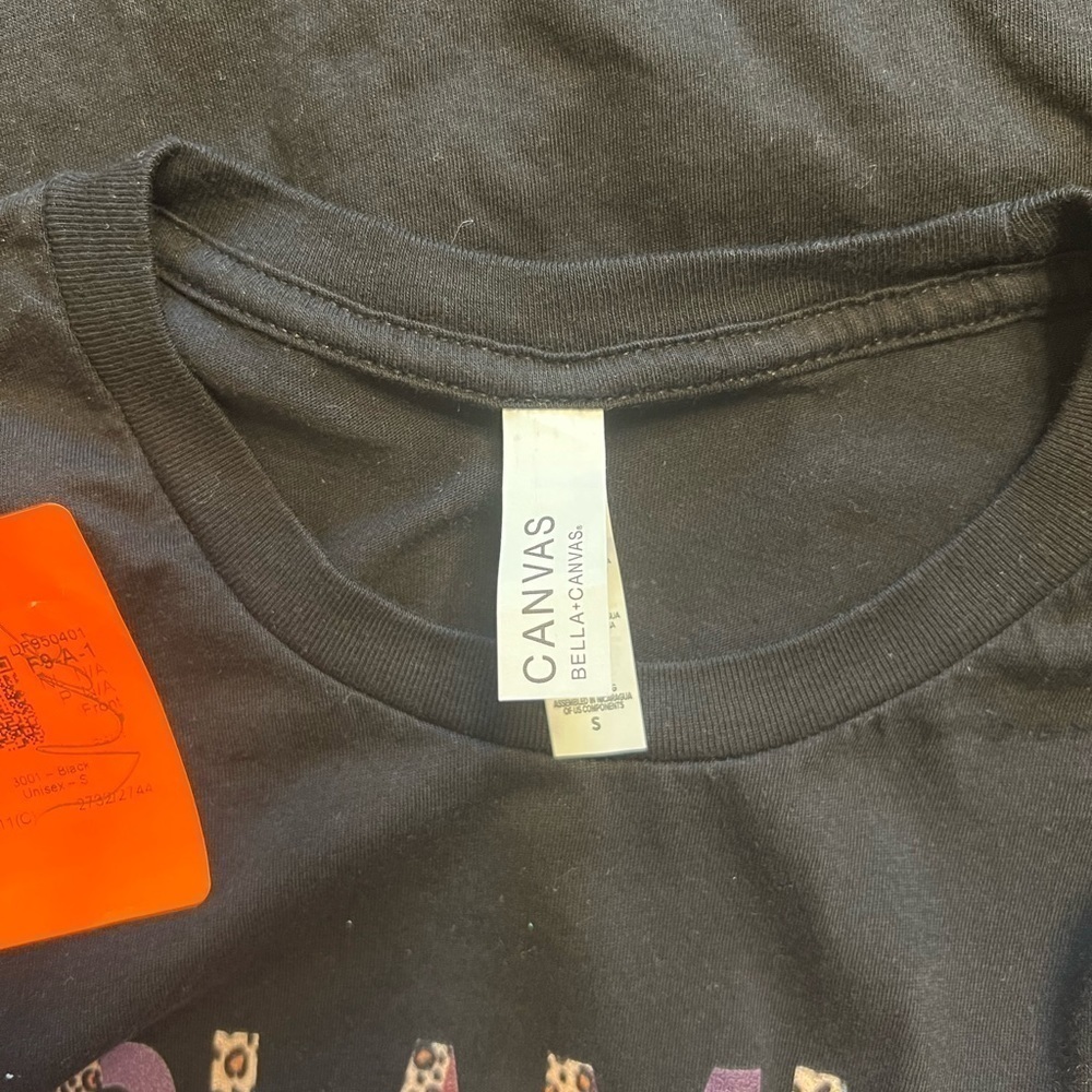 Bella Canvas GLAMMA Short Sleeve Graphic T-shirt Tee Black Size Small Unisex NWT - Picture 7 of 9